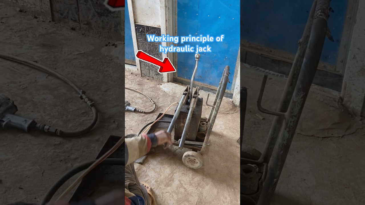 Working principle of hydraulic jack. #tools #tips #machine #asmr #repair #skill #shorts