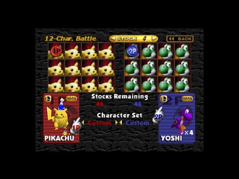 12 Character Battle | Queso vs. cuddly | SSB64 Smash 64 Remix