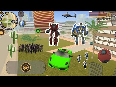 Vegas Crime Simulator (Green Car Stunts on Stunt Ground) Green Lamborghini - Android Gameplay HD