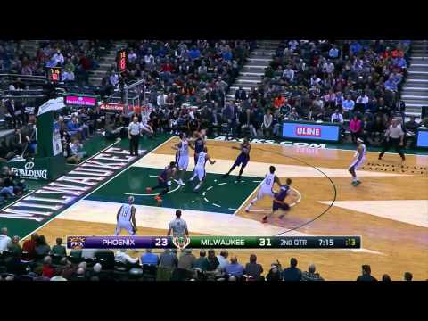 Alex Len 9 points 8 rebounds 5 blocks vs Milwaukee B. 7.01.2015