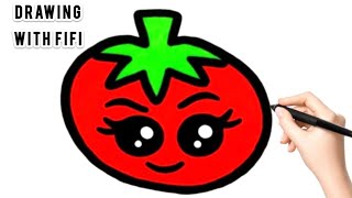 "How to Draw a Tomato for Kids | Easy and Fun Drawing Lesson