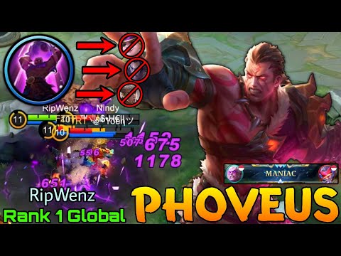 You Can't Escape Me! Phoveus WipeOut The Enemies! - Top 1 Global Phoveus by RipWenz - Mobile Legends