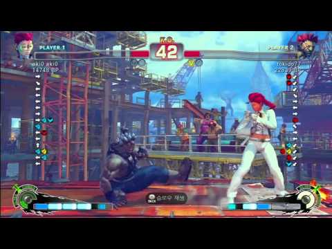 SSF4 Rank Match  aki0 aki0 (VI)  vs  tokido77 (GO)