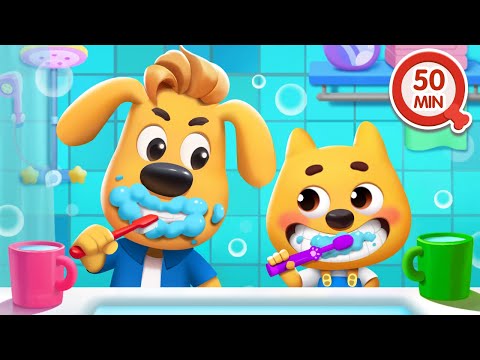 Cepillarse los Dientes 🦷 Dibujos Animados 🔍Sheriff Labrador en Español