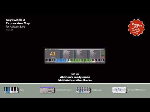 Connect Ableton's ready-made Multi-Articulation Racks - KeySwitch & Expression Map 2.0 - Tutorial