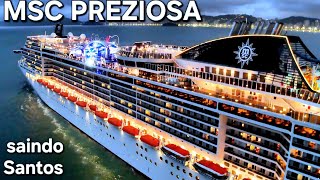MSC PREZIOSA navio cruise  ship  cruzeiro Santos  o maior   @navios2025 #cruise   #drone #google