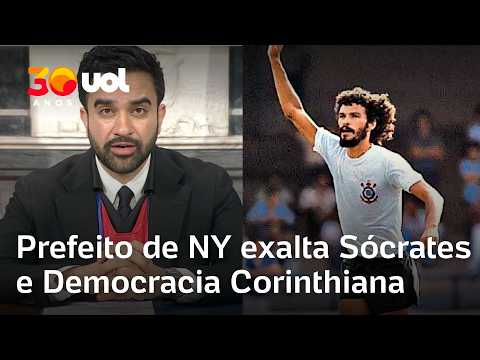 Prefeito de Nova York exalta Sócrates e Democracia Corintiana em seu programa
