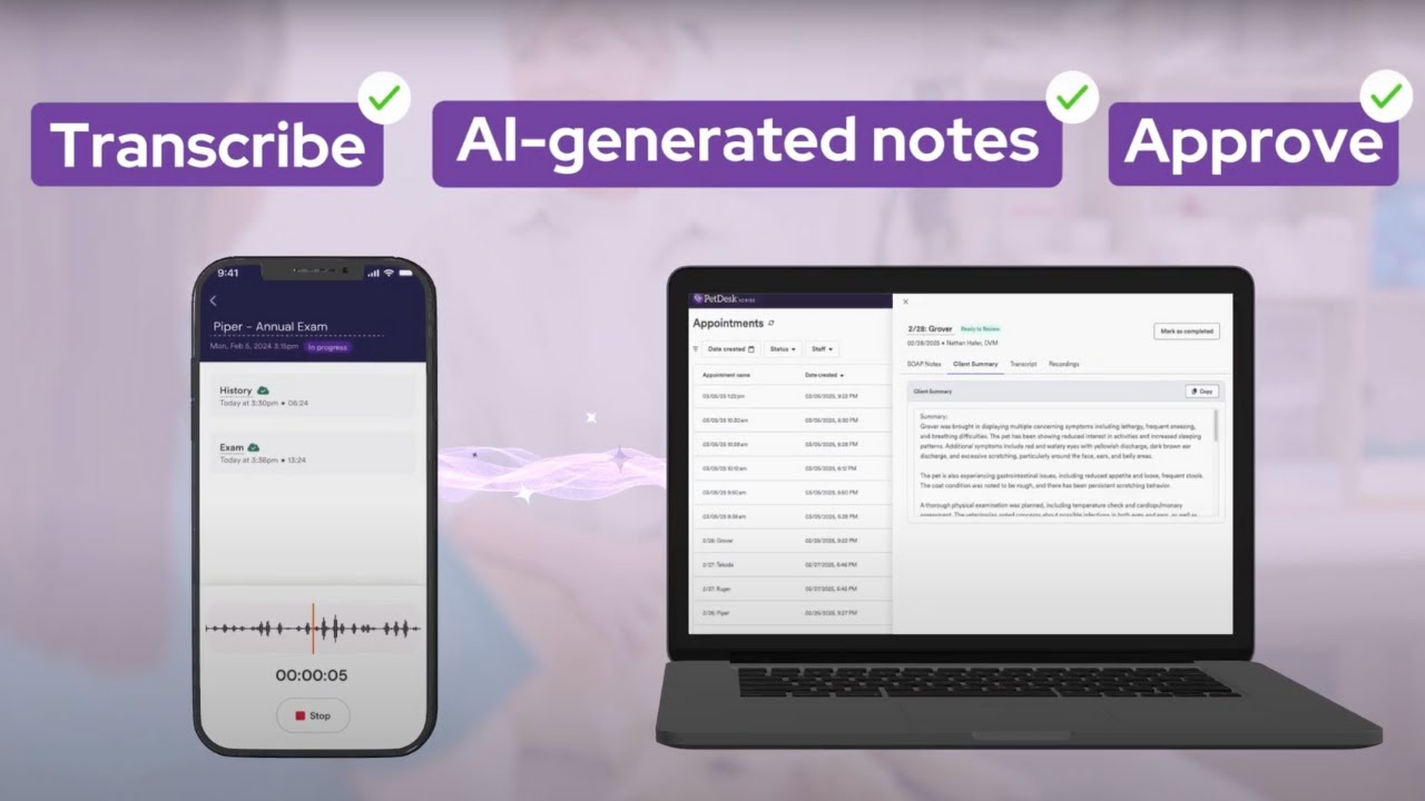 Save time with PetDesk Scribe!