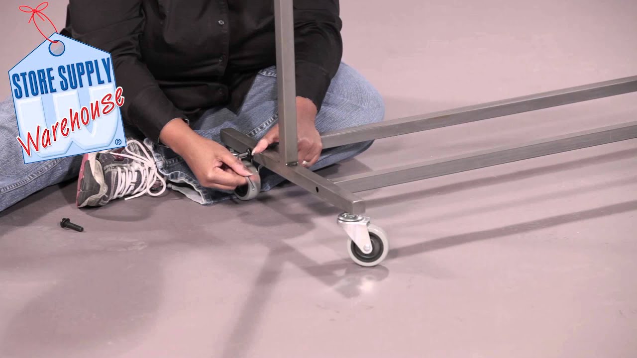 Assemble Your Raw Steel Double Salesman Rack with Ease!