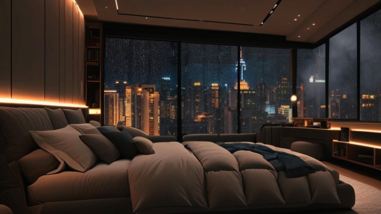 Relaxing Piano music & Rainy sounds for sleep deep. Relieve fatigue stress. Relaxing mood. Rest