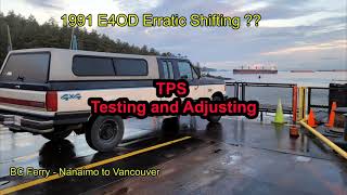 1991 E4OD Transmission Problems: TPS Testing and Adjustment @CaddyMan