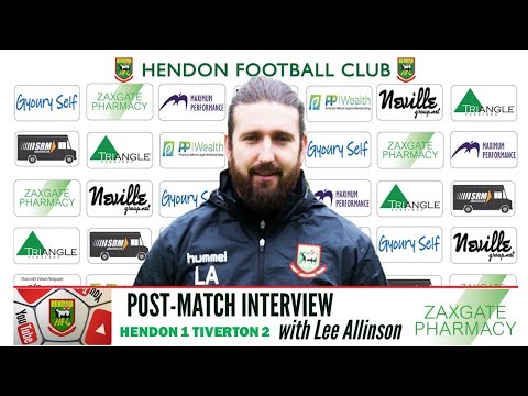 Lee Allinson post match v TIVERTON TOWN - 9 October 2021
