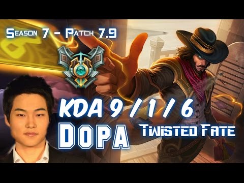Dopa TWISTED FATE vs ZED Mid - Patch 7.9 KR Ranked