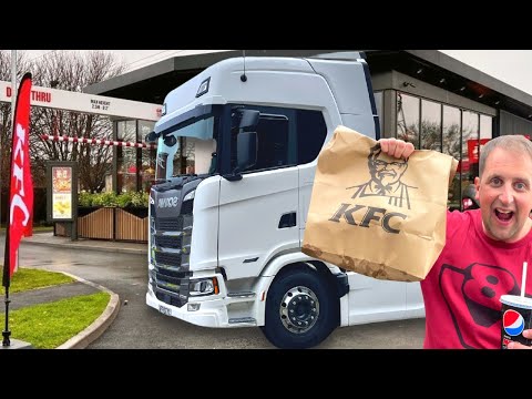 Taking The Brand NEW Scania Super to KFC Drive Thru | #truckertim