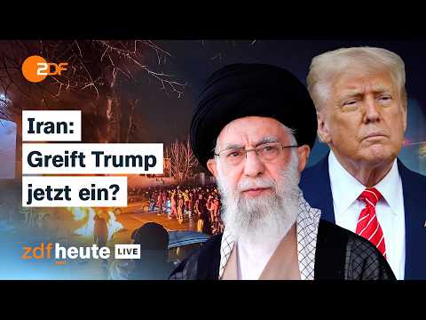 Video Thumbnail: Proteste in Iran - Greift Trump ein? Kein Internet, viele Tote: die aktuelle Lage | ZDFheute live