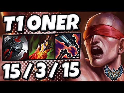 T1 Oner Lee Sin vs Hecarim [ Jungle ] Korea Challenger Patch 12.13 ✅