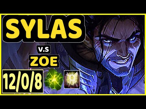 SKT T1 FAKER (SYLAS) vs ZOE - 12/0/8 KDA MID CHALLENGER GAMEPLAY - KR