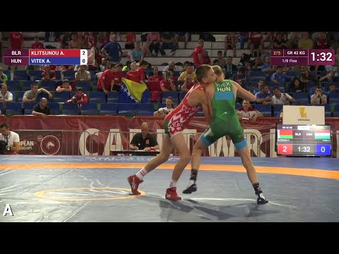 1/8 GR - 42 kg: A. KLITSUNOU (BLR) df. A. VITEK (HUN) by VPO, 6-0