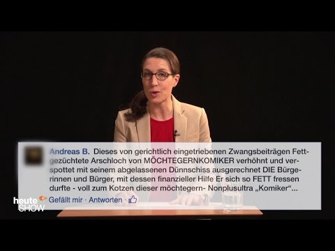 Birte Schneider liest ausgewählte Hasskommentare: Jahresrückblick 2016 (2) - heute-show | ZDF