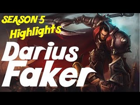 SKT T1 Faker Darius TOP EUW Solo Q Highlights (2015 10 07)