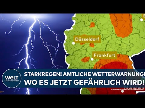 Video Thumbnail: DEUTSCHLAND: Starkregen! Amtliche Unwetterwarnung vom Wetterdienst! Wo es jetzt gefährlich wird!