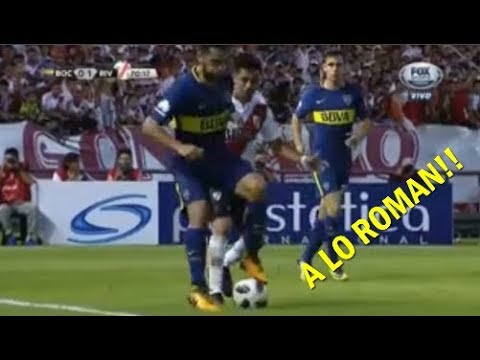 EL CAÑO DE EMMANUEL MAS AL PITY MARTINEZ. 21/01/2018. BOCA VS RIVER.
