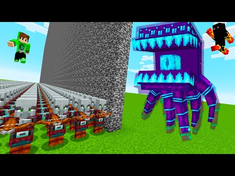 100000 PILLAGERS vs ALIEN in the MINECRAFT MOB BATTLE