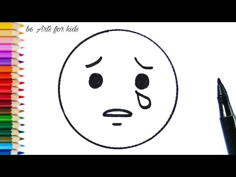 How to Draw a Sad Face Emoji Easy