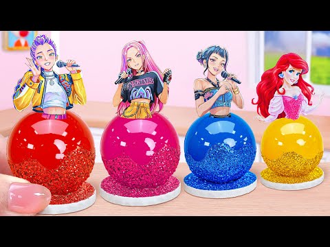 Kpop Demon Hunters Cake🎤Mermaid Princess Jelly💛 Amazing Miniature Princess Cake Decorating