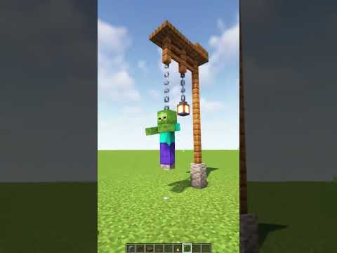 Cubius Shorts - Hanging Zombie in Minecraft! #shorts