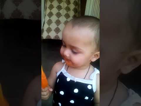 Darshu enjoy with ice-cream