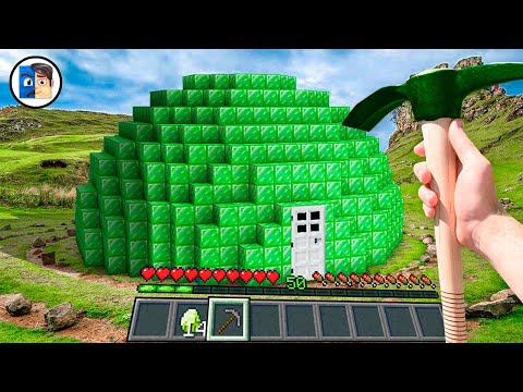 Skreeper - Minecraft in Real Life POV - ROUND EMERALD BASE Realistic Minecraft God of Creation first person live version
