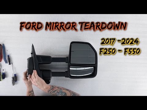 Super Duty Mirror Teardown F250 F350 F450 F550 / Ford Mirror Glass Removal 2017 - 2023