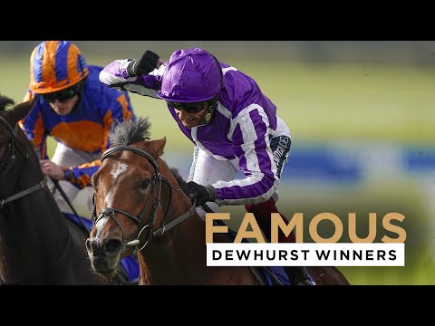 FIVE FAMOUS DEWHURST STAKES WINNERS AT NEWMARKET RACECOURSE