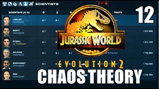 TRAINING MY SCIENTISTS TO UNLOCK T-REX! | Jurassic World: Evolution 2: Chaos Theory Pt.12