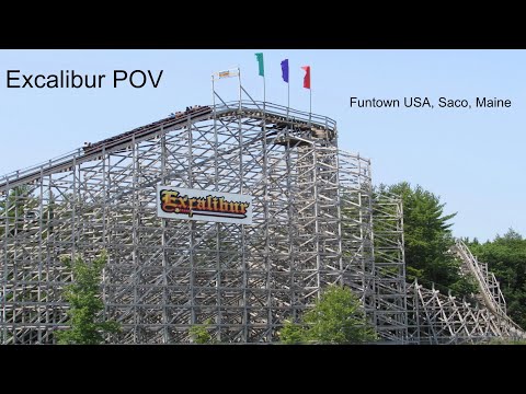 On-ride point of view of Excalibur