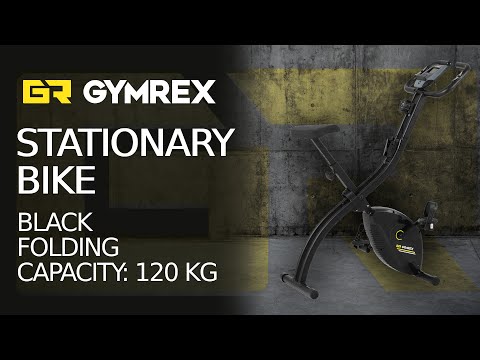 video - Stationary Bike - folding - black