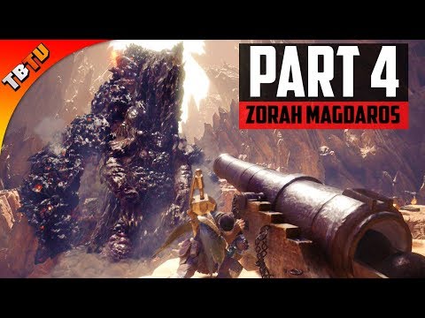 🚩 Monster Hunter World | Part 4 - Hunting Zorah Magdaros! | Full Gameplay Walkthrough [PS4 Pro]