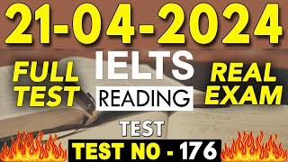 IELTS Reading Test 2024 with Answers | 21.04.2024 | Test No - 176