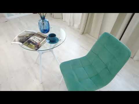 Кухонный стул CHILLY MAX 45х54х90 бирюзово-зелёный/белый арт.20122 в Чите - видео 8