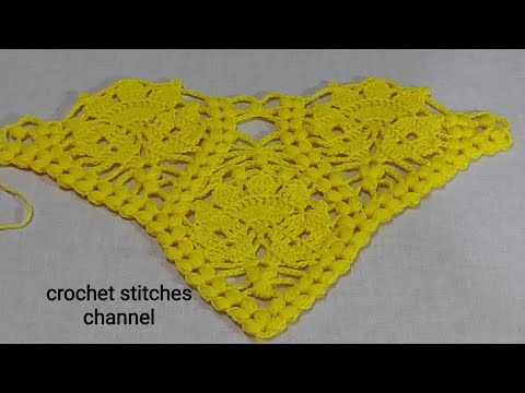 How to crochet tulip shawl 🌷step by step