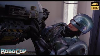 Robocop (1987) Robocop VS ED-209 Scene Movie Clip 4K UHD HDR