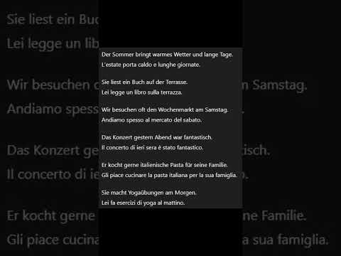 LEARN ITALIAN BY GERMAN
