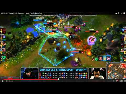 League of Legends - [NA LCS] Doublelift Quadrakill vs C9