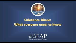 Substance Abuse: What everyone should know