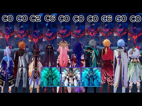 Top Strongest AOE DPS Team vs 3 Maguu Kenki on Spiral Abyss 3.6 Floor 12 |Genshin Impact