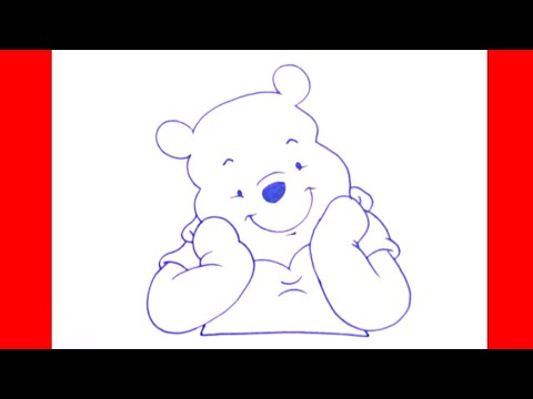 dessin facile | dessin winnie l'ourson facile | dessin kawaii | dessins facile a faire