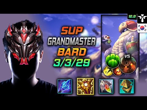 천상계 서폿 바드 솔라리 수호자 - GrandMaster Bard Support vs Nautilus - 롤 KR 12.9