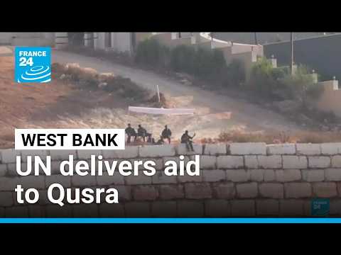 West Bank : UN delivers aid to besieged Palestinian families in Qusra