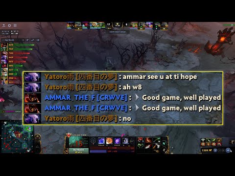 Yatoro got annoyed by AMMAR spamming GGWP so he made a joke